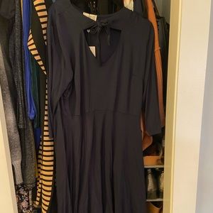 Navy retro inspired dress